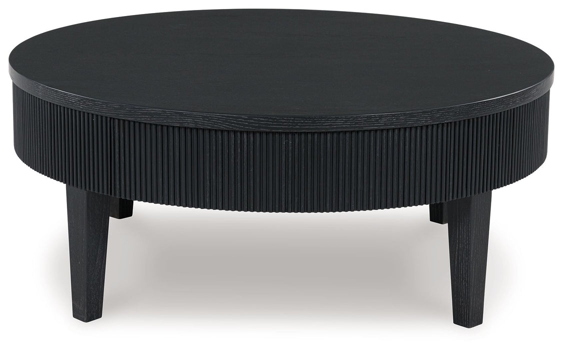 Marstream - Black - Round Cocktail Table - Simple Home Plus