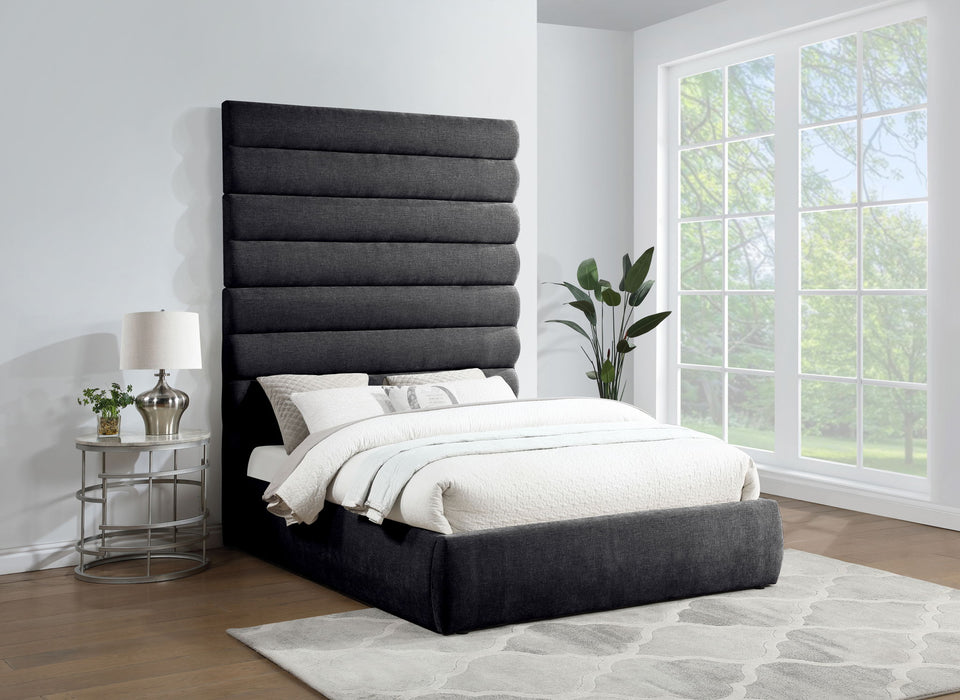 Adam - Chenille Fabric Bed With 89" Headboard - Simple Home Plus