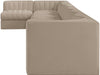 Rummi - Velvet Performance Fabric Upholstered 8 Piece Modular Sectional, L-Shaped (Right) - Simple Home Plus