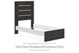Hollivern - Twin Panel Headboard/Footboard - Dark Gray - Simple Home Plus