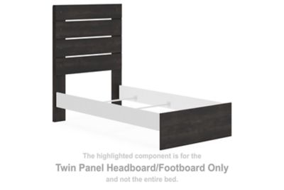 Hollivern - Twin Panel Headboard/Footboard - Dark Gray - Simple Home Plus
