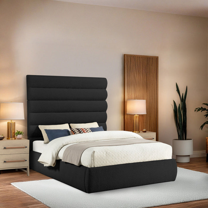 Adam - Boucle Fabric Bed With 70.5" Headboard - Simple Home Plus