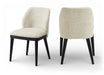 Valeo - Linen Textured Fabric Upholstered Dining Chair (Set of 2) - Painted Black Base - Simple Home Plus