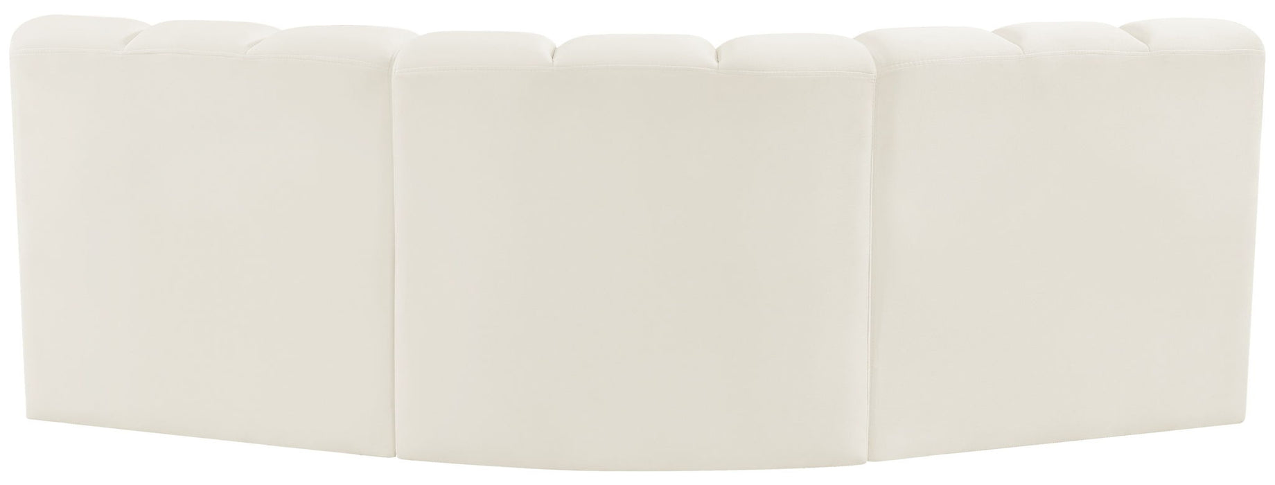 Arc - Velvet 3 Piece Modular Corner Sofa - Simple Home Plus