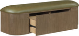 Velden - Upholstered Storage Bench With Stained Brown Base - Simple Home Plus
