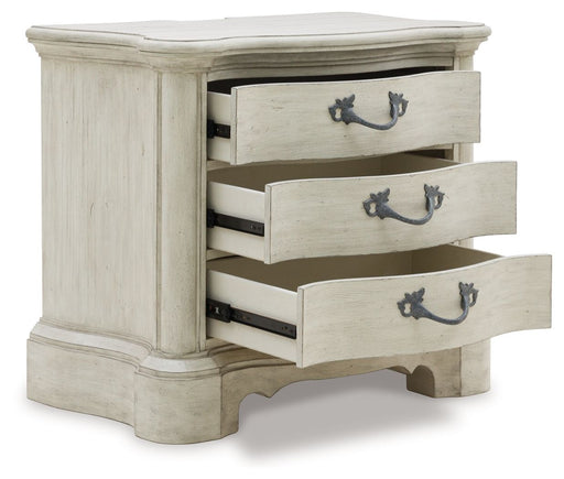 Arlendyne - Antique White - Three Drawer Night Stand - Simple Home Plus