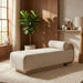 Zephyr - Linen Textured Fabric Upholstered Chaise - Painted Natural Base - Simple Home Plus