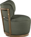 Elara - Velvet Upholstered Swivel Accent Chair - Stained Brown - Simple Home Plus
