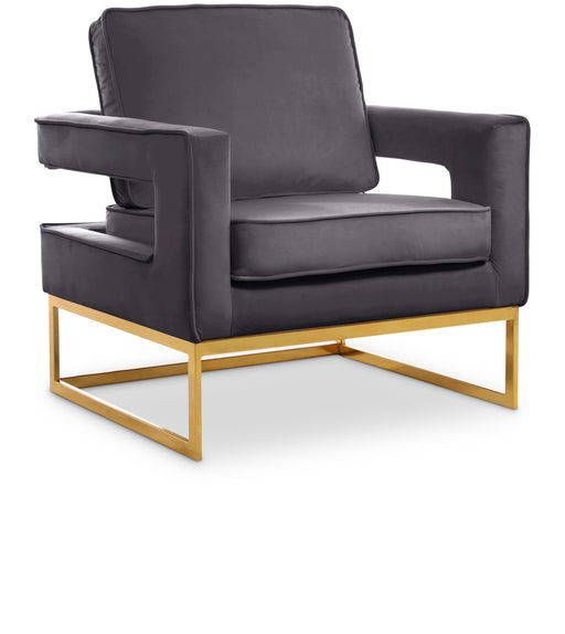 Noah - Accent Chair with Gold Legs - Simple Home Plus