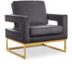 Noah - Accent Chair with Gold Legs - Simple Home Plus
