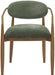 Riccio - Fabric Dining Arm Chair (Set of 2) - Walnut Frame - Simple Home Plus