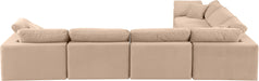 Comfy - 6 Piece Velvet Modular Corner Sectional - Simple Home Plus