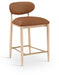 Riccio - Stool - Natural And Gold Frame - Simple Home Plus