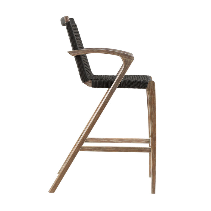 Nabila - Outdoor Rope And Wood Stool