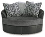 Brixley Pier - Graphite - Oversized Swivel Accent Chair - Simple Home Plus