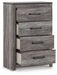 Bronyan - Dark Gray - Four Drawer Chest - Simple Home Plus