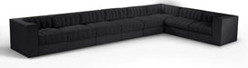 Rummi - Velvet Performance Fabric Upholstered 8 Piece Modular Sectional (With 3 Corner Chairs) - Simple Home Plus