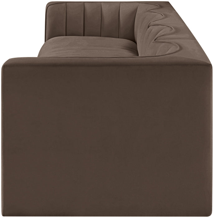 Rummi - Velvet Performance Fabric Upholstered 4 Piece Modular Sofa - Simple Home Plus