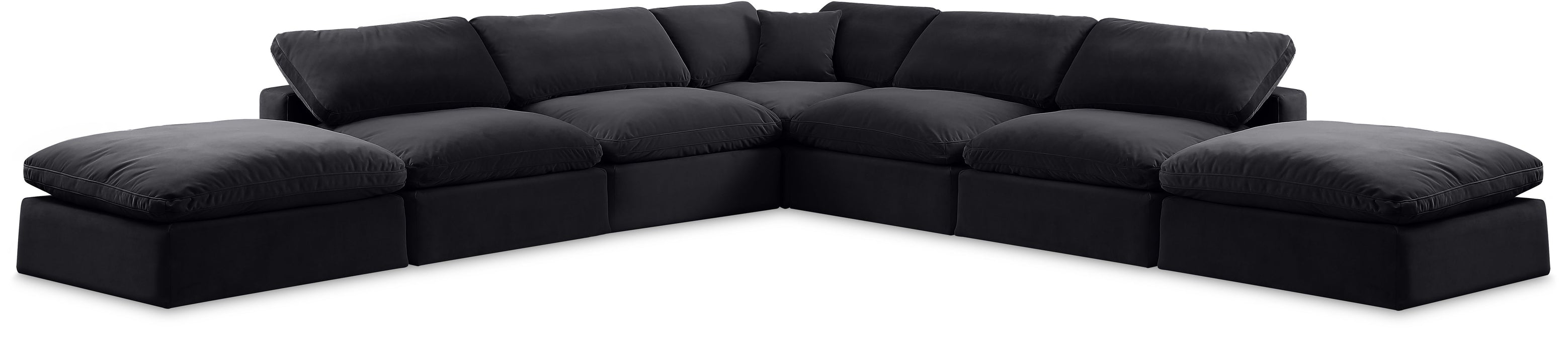 Comfy - 7 Piece Velvet Modular Corner Sectional - Simple Home Plus