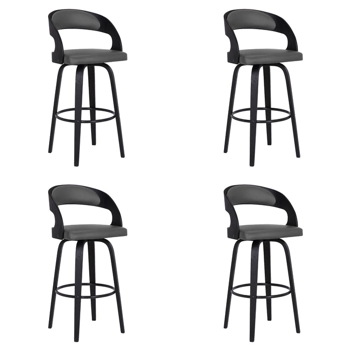 Shelly - 30" Bar Height Swivel Bar Stool With Black Frame - Simple Home Plus