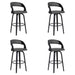 Shelly - 30" Bar Height Swivel Bar Stool With Black Frame - Simple Home Plus
