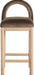 Conrad - Velvet Counter Stool With Natural Legs - Simple Home Plus