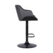 Toby - Adjustable Height Swivel Bar Stool - Black / Gray - Simple Home Plus
