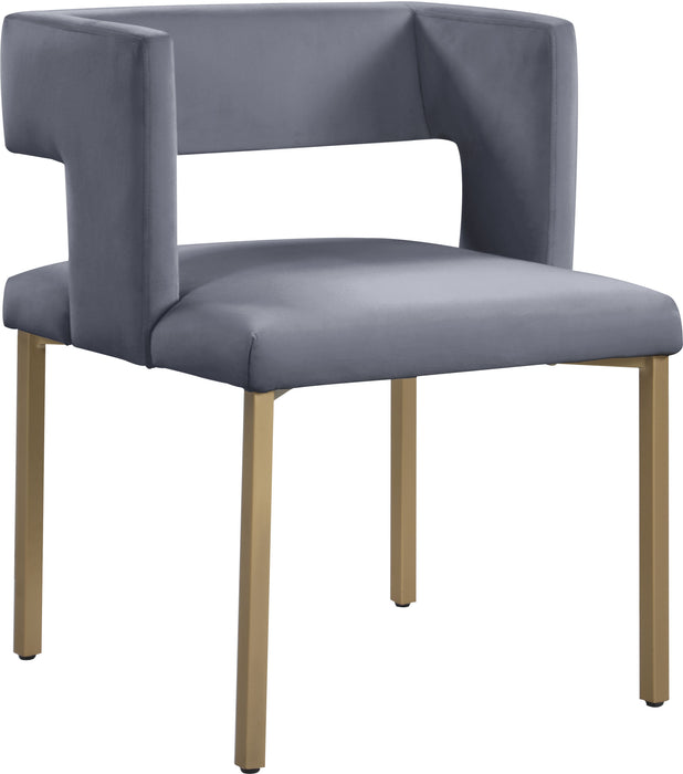 Caleb - Dining Chair with Gold Legs (Set of 2) - Simple Home Plus