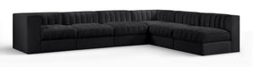Rummi - Velvet Performance Fabric Upholstered 6 Piece Modular Sectional - Simple Home Plus