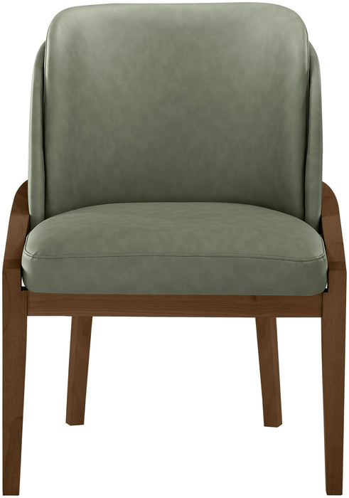 Navo - Vegan Leather Upholstered Dining Chair - Green - Simple Home Plus