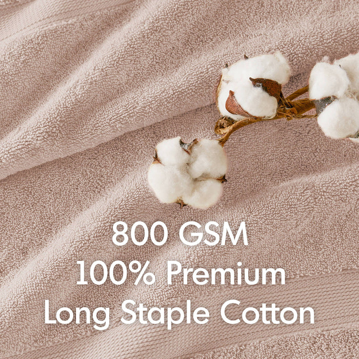 800GSM - 8 Piece Antimicrobial Towel Set - Blush - Simple Home Plus