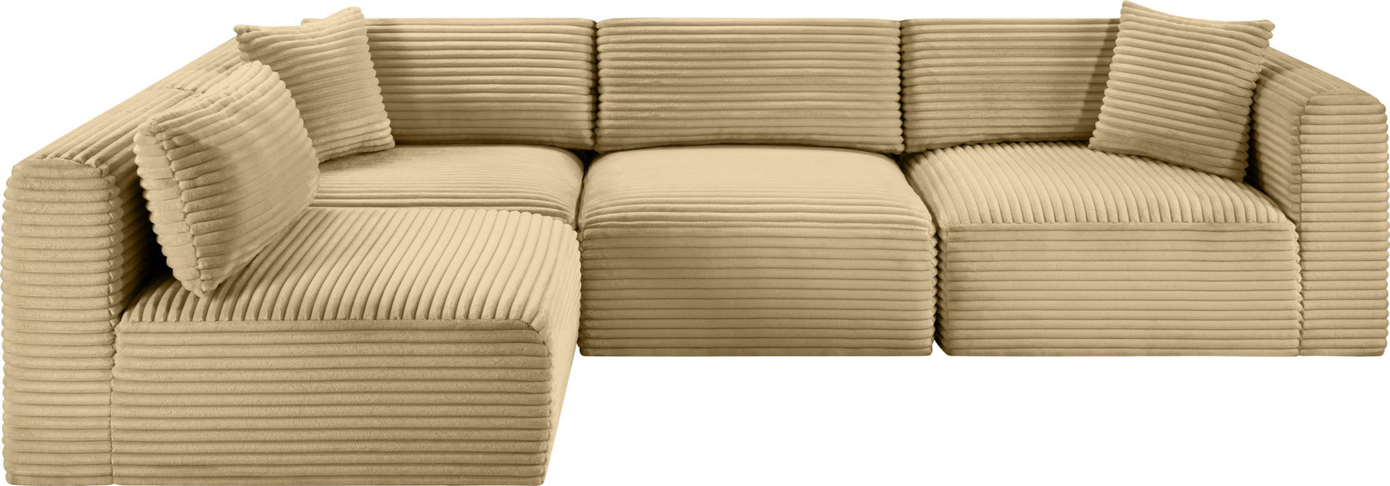 Shaggy - 4 Piece Modular Sectional - Simple Home Plus