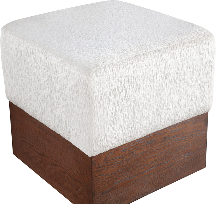 Havre - Ottoman / Stool With Brown Base - Simple Home Plus