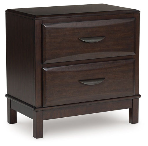 Vanmore - Dark Brown - Two Drawer Night Stand - Simple Home Plus