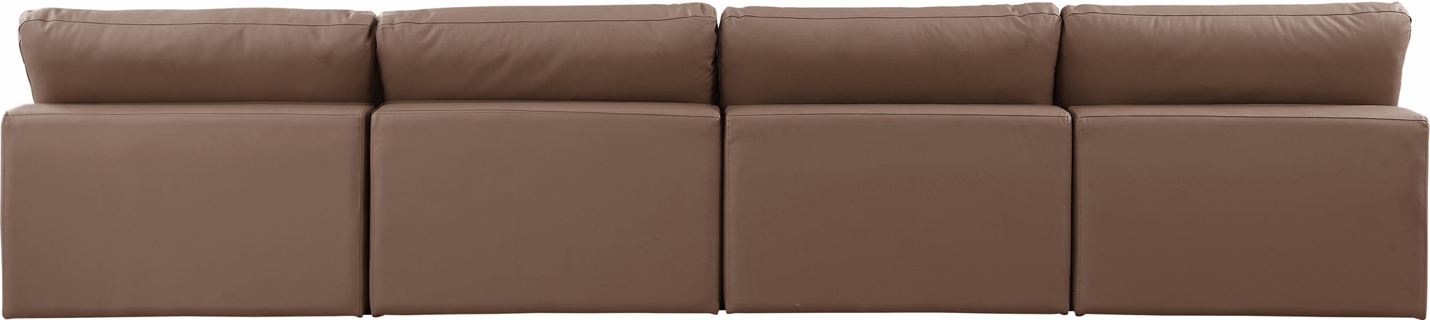 Comfy - Faux Leather Modular Armless Sofa 4 Seats - Simple Home Plus