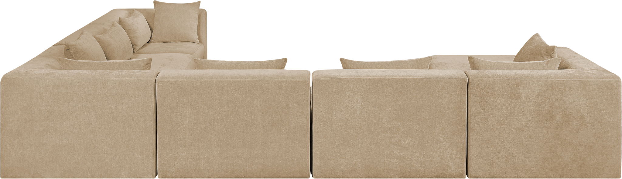 Stellar - 7 Piece Chenille Fabric Upholstered Modular Sectional - Simple Home Plus