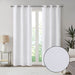 Galen - Basketweave Room Darkening Window Panel Pair - White - Simple Home Plus