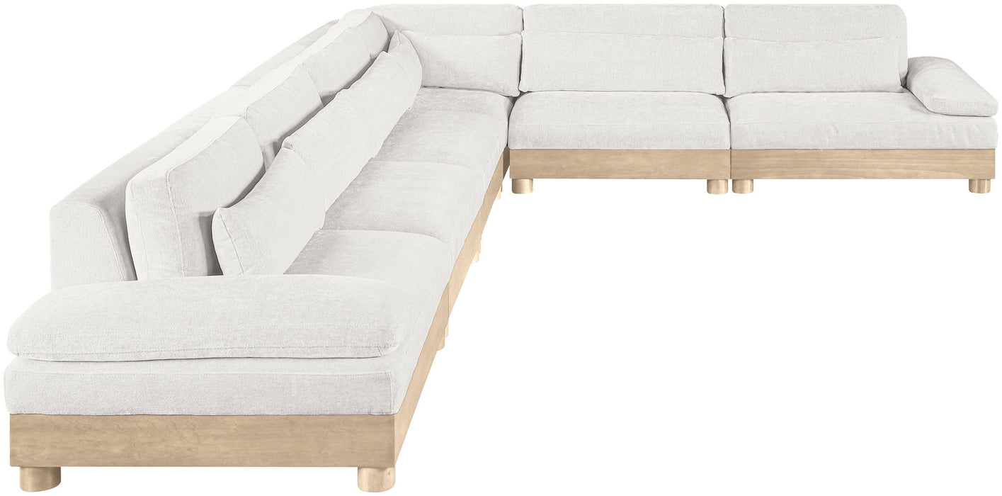 Turin - Chenille Fabric Upholstered Modular Sectional - White - Simple Home Plus