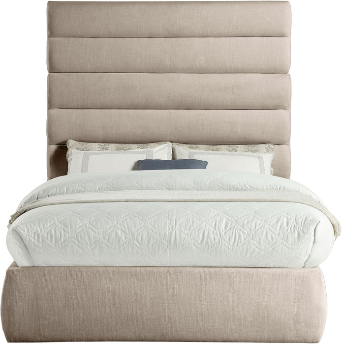 Adam - Linen Fabric Bed With 70.5" Headboard - Simple Home Plus