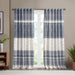 Mila - Printed Window Panel With Detail And Lining - Navy - Simple Home Plus