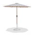Fiji - Aluminum Patio Umbrella With Round White And Teak Base - Simple Home Plus