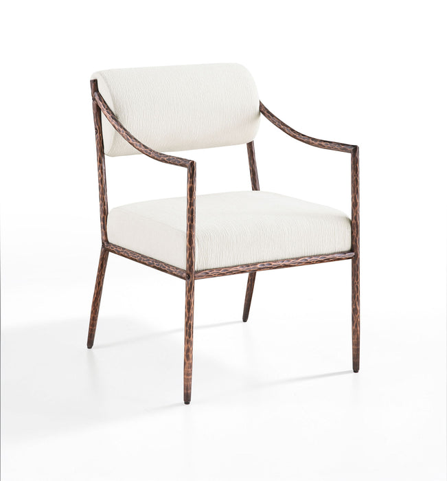 Bastille - Upholstered Dining Arm Chair (Set of 2) - Bronze Frame - Simple Home Plus