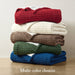 Rowan - Waffle Knit Chenille Throw - Red - Simple Home Plus