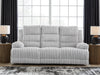 Rhines Falls - Alloy - Reclining Power Sofa With Drop Down Table - Simple Home Plus