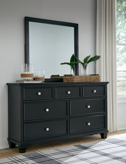 Lanolee - Black - Dresser And Mirror - Simple Home Plus