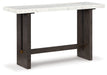 Burkhaus - White / Dark Brown - Sofa Table - Simple Home Plus