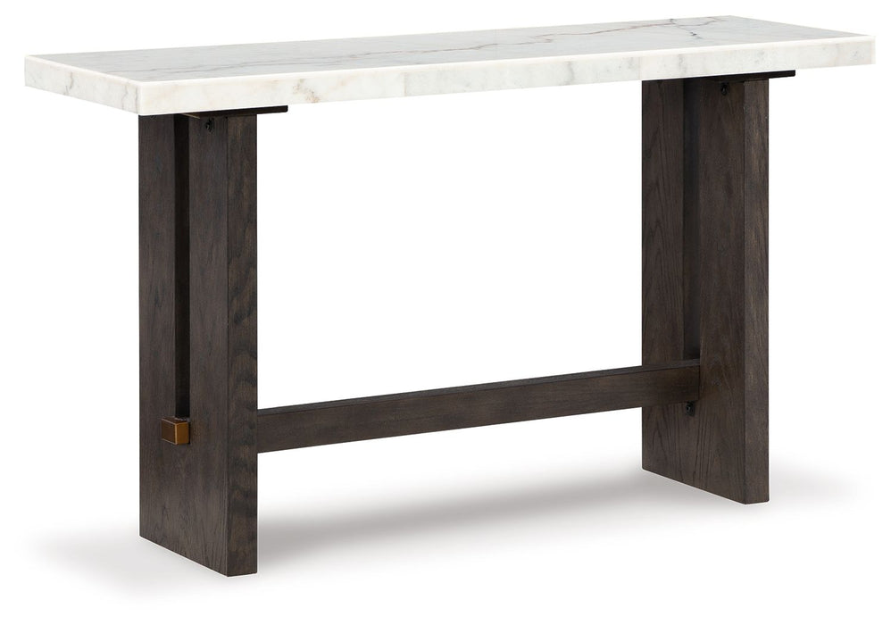 Burkhaus - White / Dark Brown - Sofa Table - Simple Home Plus