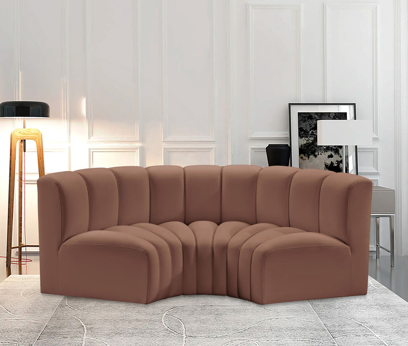 Arc - Faux Leather 3 Piece Modular U-Shaped Sofa - Simple Home Plus
