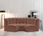 Arc - Faux Leather 3 Piece Modular U-Shaped Sofa - Simple Home Plus