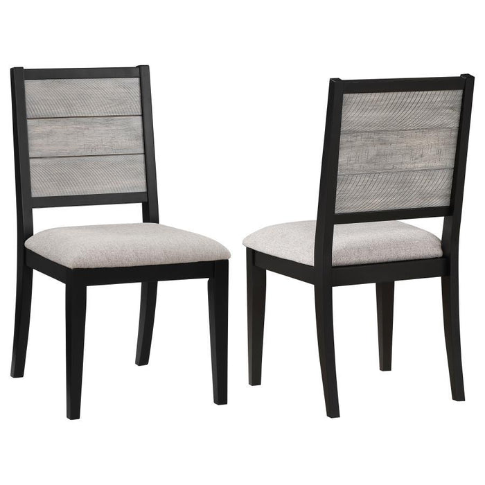 Elodie - Wood Dining Side Chair (Set of 2) - Gray And Black - Simple Home Plus